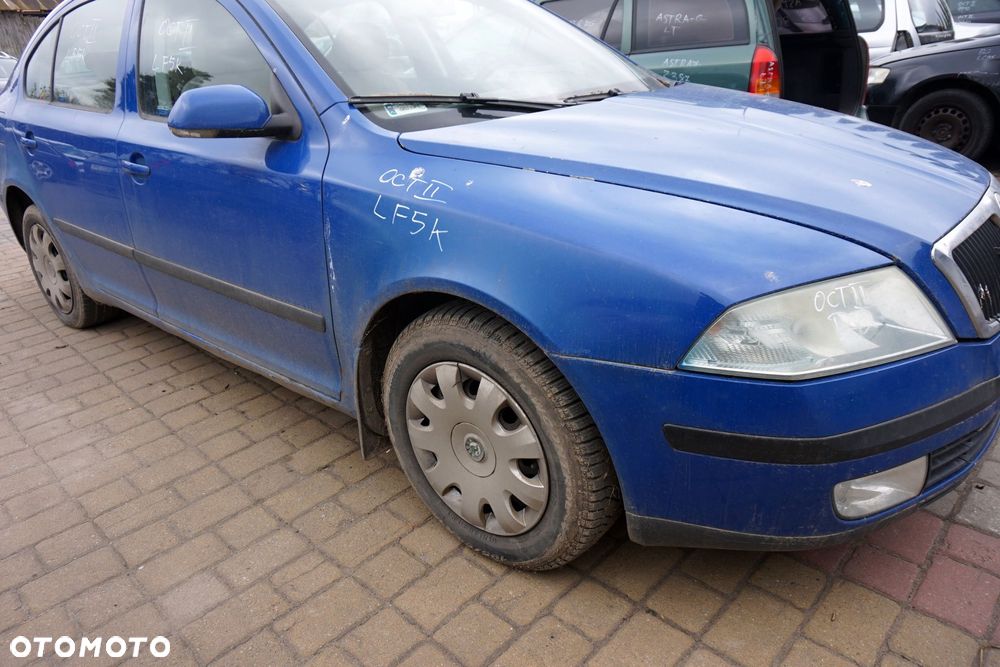 MASKA ZDERZAK BŁOTNIKI LAMPY OCTAVIA II 1Z3 4590  SKODA 2004-2008 NIEBIESKI PRZÓD KOMPLETNY - 13