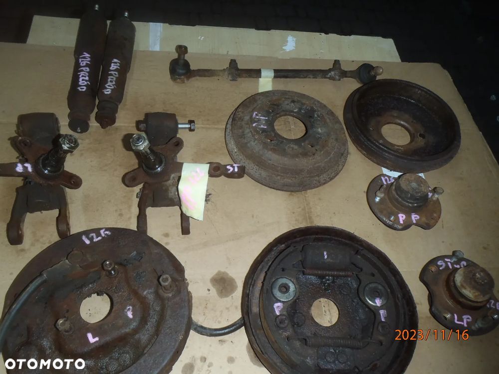 piasta zwrotnica wspornik bęben czop tarcza kotwiczna osłona stary typ z kalamitka fiat 126p maluch - 26