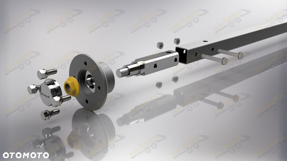 Oś sztywna pod resory 1840mm 1000kg piasty 4x100, 5x112 , zamiennik Knott [NA HAKU] - 3