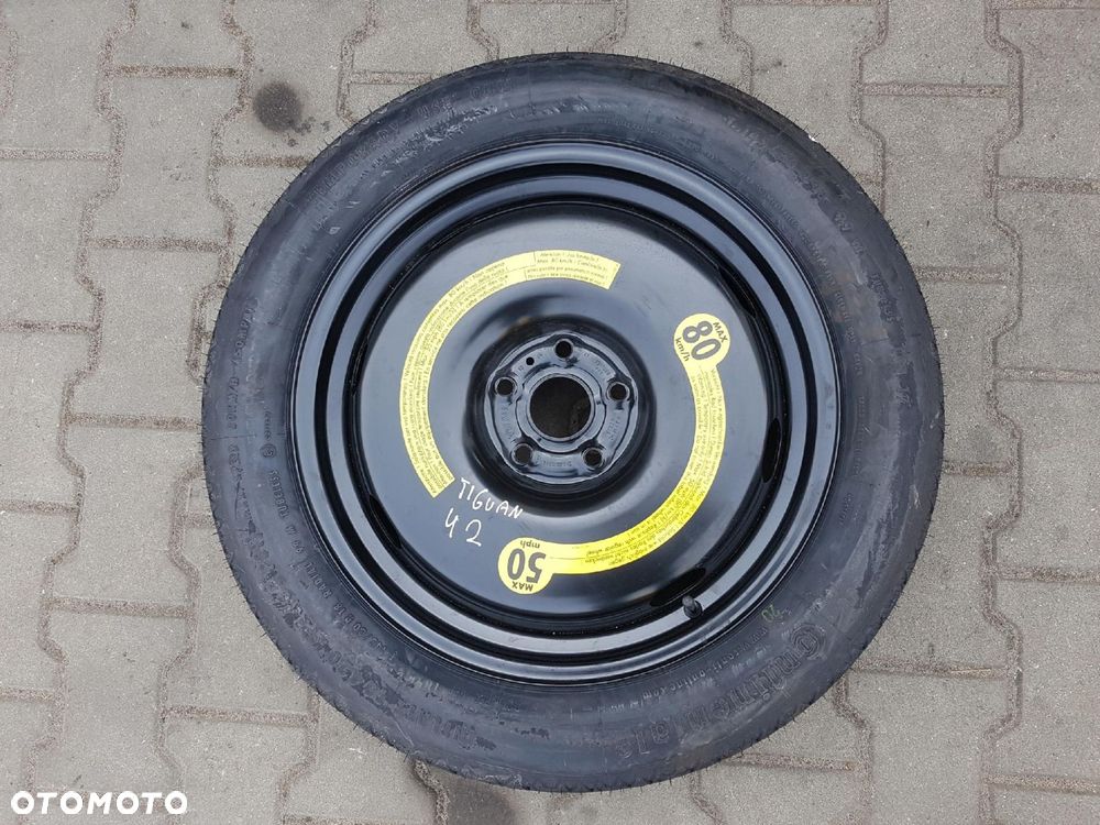 VW TIGUAN I 5N 06-15r KOŁO DOJAZDOWE 18 5X112 5N0601027A - 1