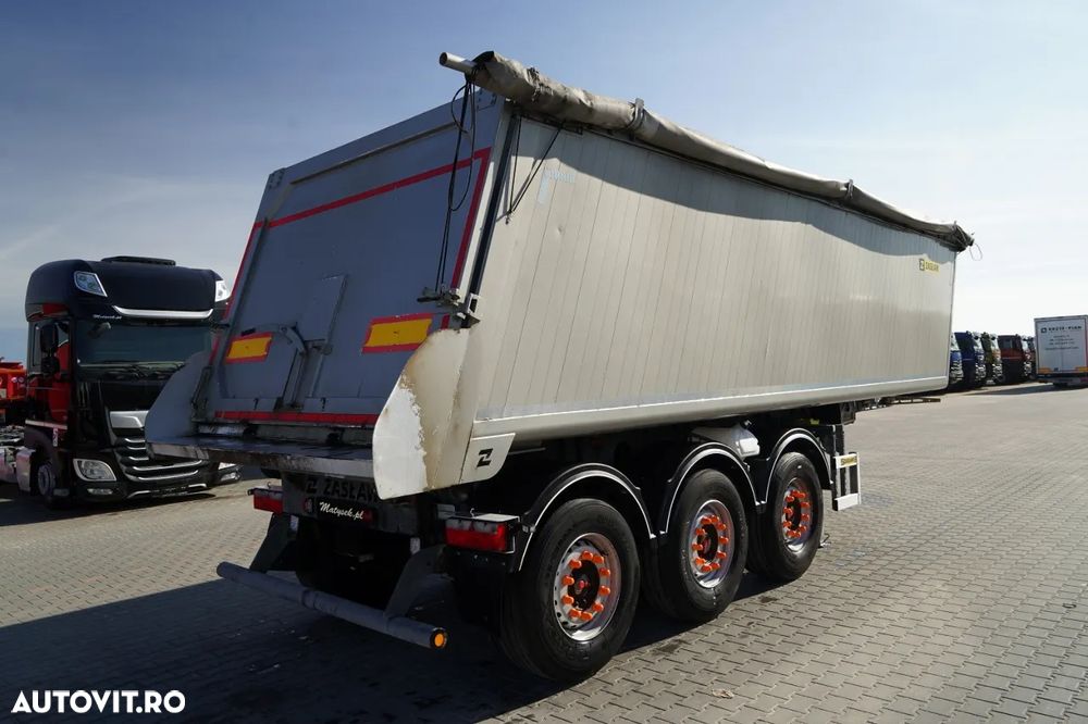 Zaslaw BASCUNĂ ALUMINIU / 35 m³ / 2x AXE RIDICATIVE / AXE SAF - 8