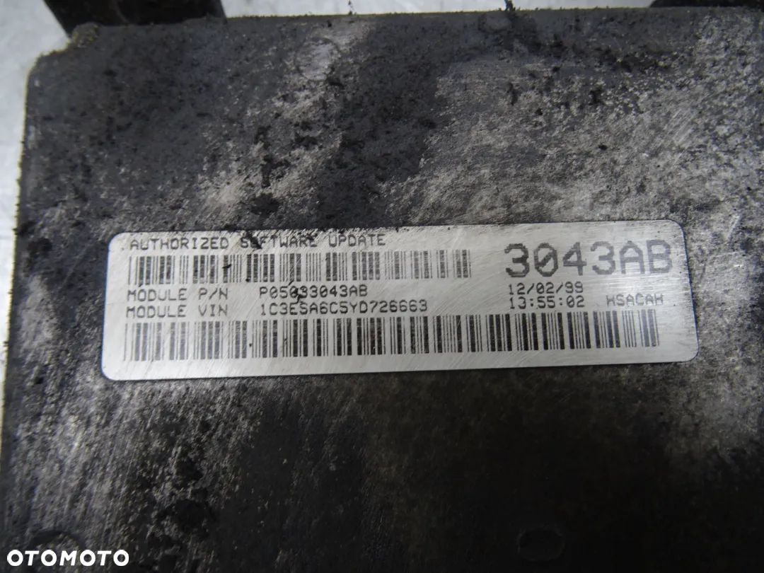 CHRYSLER NEON II 99-04 2.0B KOMPUTER STEROWNIK SILNIKA P05033043AB - 3