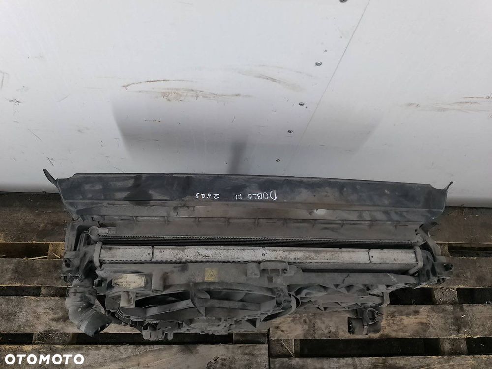 ZESTAW CHŁODNIC WODA KLIMA INTELCOOLER WENTYLATOR FIAT DOBLO II 518207190 - 6