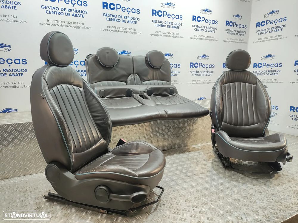 Conjunto de bancos em pele castanhos Mini Cooper S R57 Cabrio LCI - 2