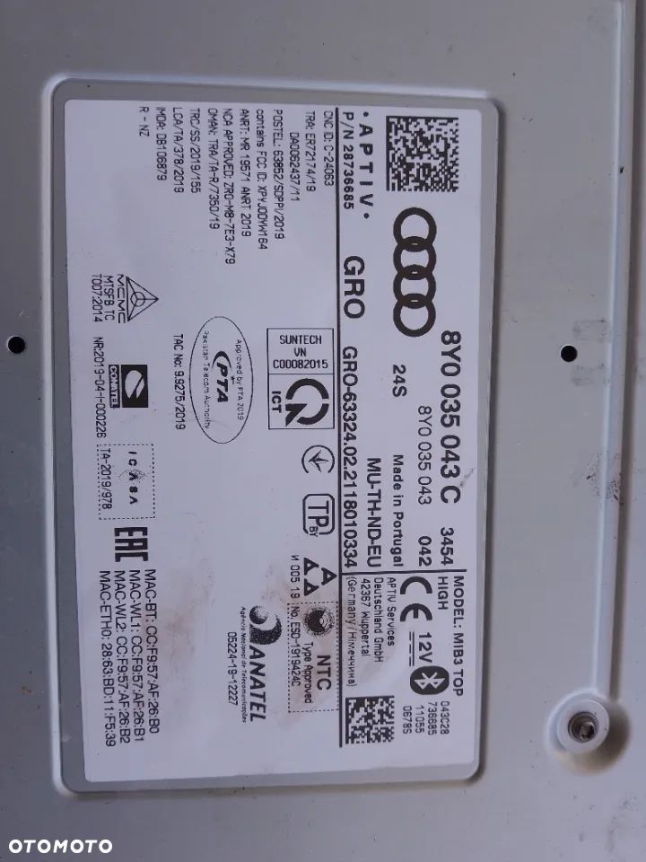 CZYTNIK MULTIMEDIA MMI AUDI 8Y0035043C - 3