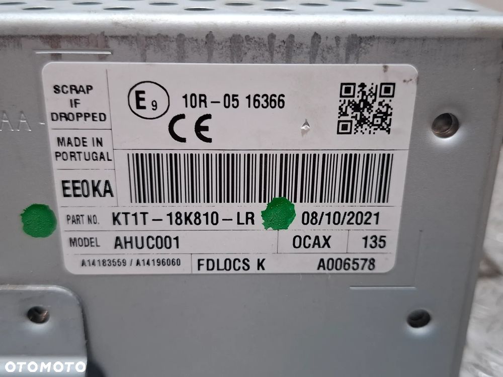 Radio Ford Tourneo Connect 2022 rok lift nr KT1T18K810LR - 2
