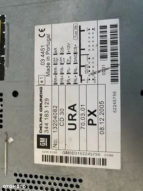 RADIO 13204082 WYŚWIETLACZ 13238548 OPEL ASTRA H III - 4
