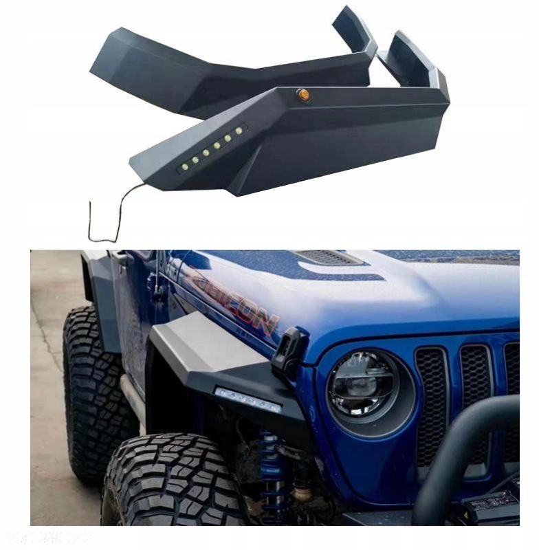 Aluminiowe pozerzenia błotników typu flat z kierunkami Wrangler JL 2018 - 1