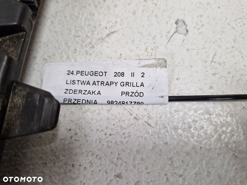 PEUGEOT 208 2 II LISTWA ATRAPY GRILLA ZDERZAKA PRZÓD 9824817780 - 6