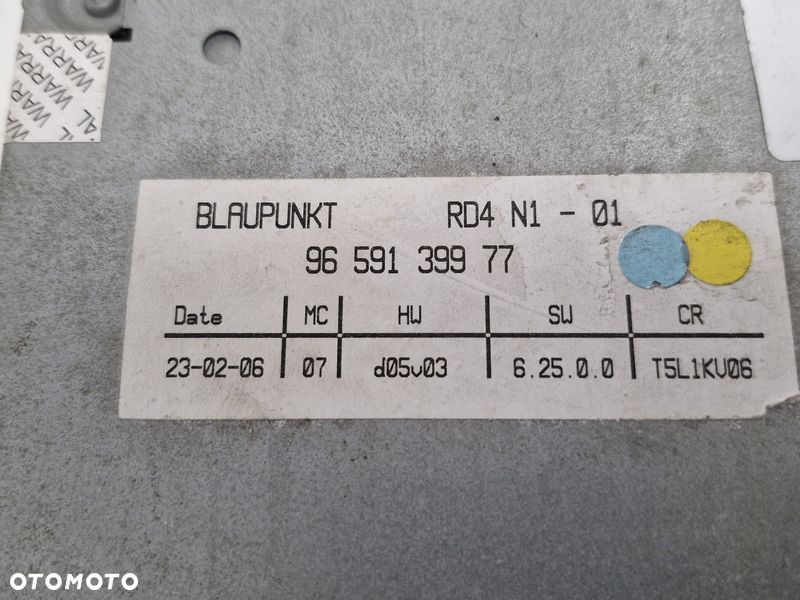 PEUGEOT 307 CC CABRIO RADIO FABRYCZNE CD 9659139977 - 5