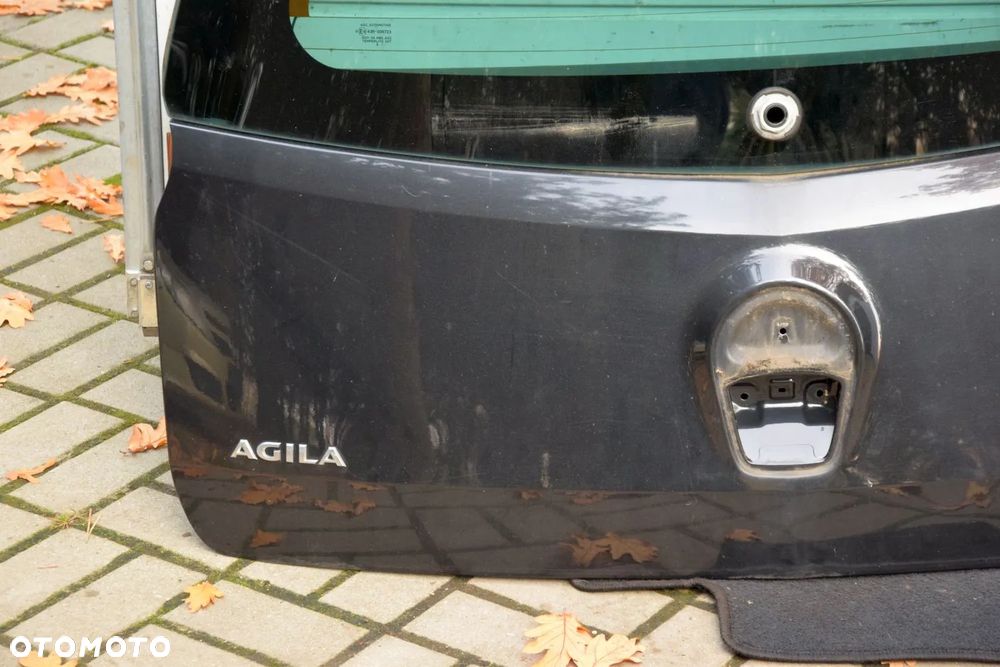 Opel Agila B II 08- Klapa bagażnika tył ZCEB czarna bez korozji - 2