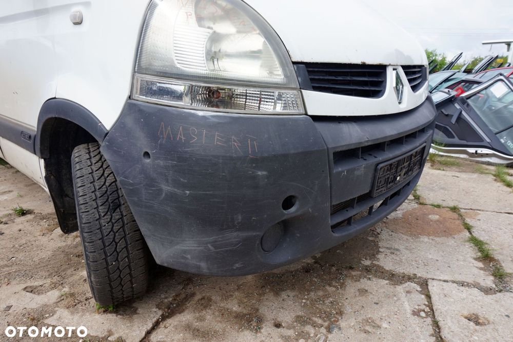 MASKA ZDERZAK BŁOTNIKI LAMPY MASTER II LIFT O389  RENAULT 2003-2010 BIAŁY PRZÓD KOMPLETNY - 6