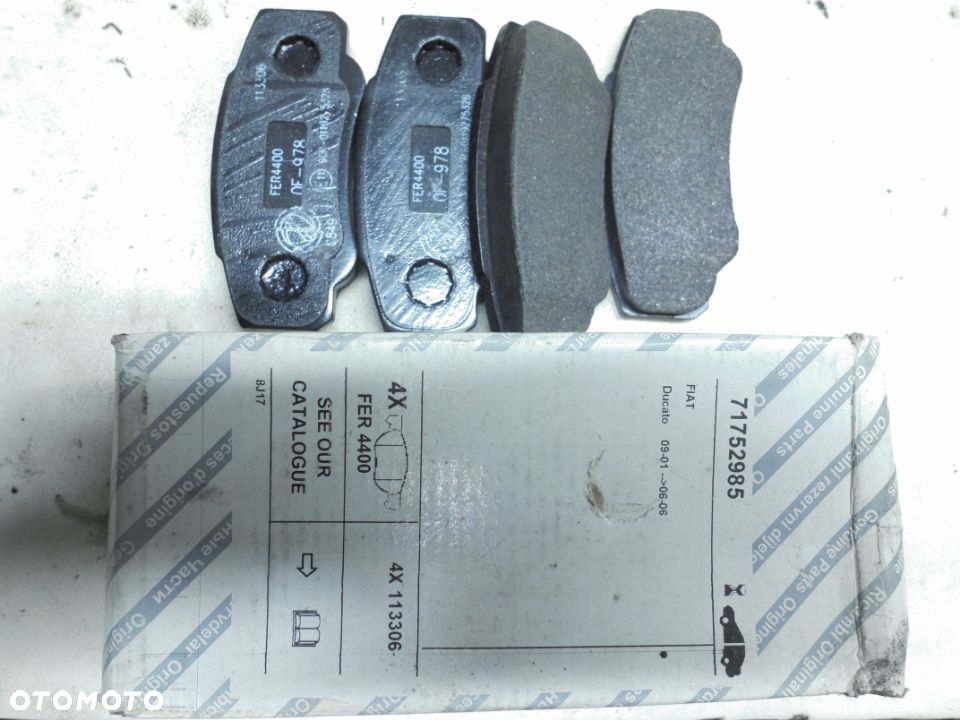 FIAT Ducato Jumper 09-01-->06-06 klocki hamulcowe tył 71752985 KOMPLET 4 SZTUKI POSIADAM 3 KOMPLETY - 1