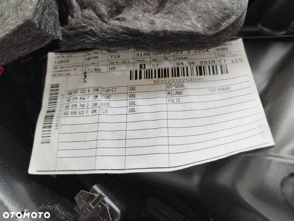 BOCZEK DRZWI TYŁ PRAWY TAPICERKA AUDI A6 C7 KOMBI EU - 8