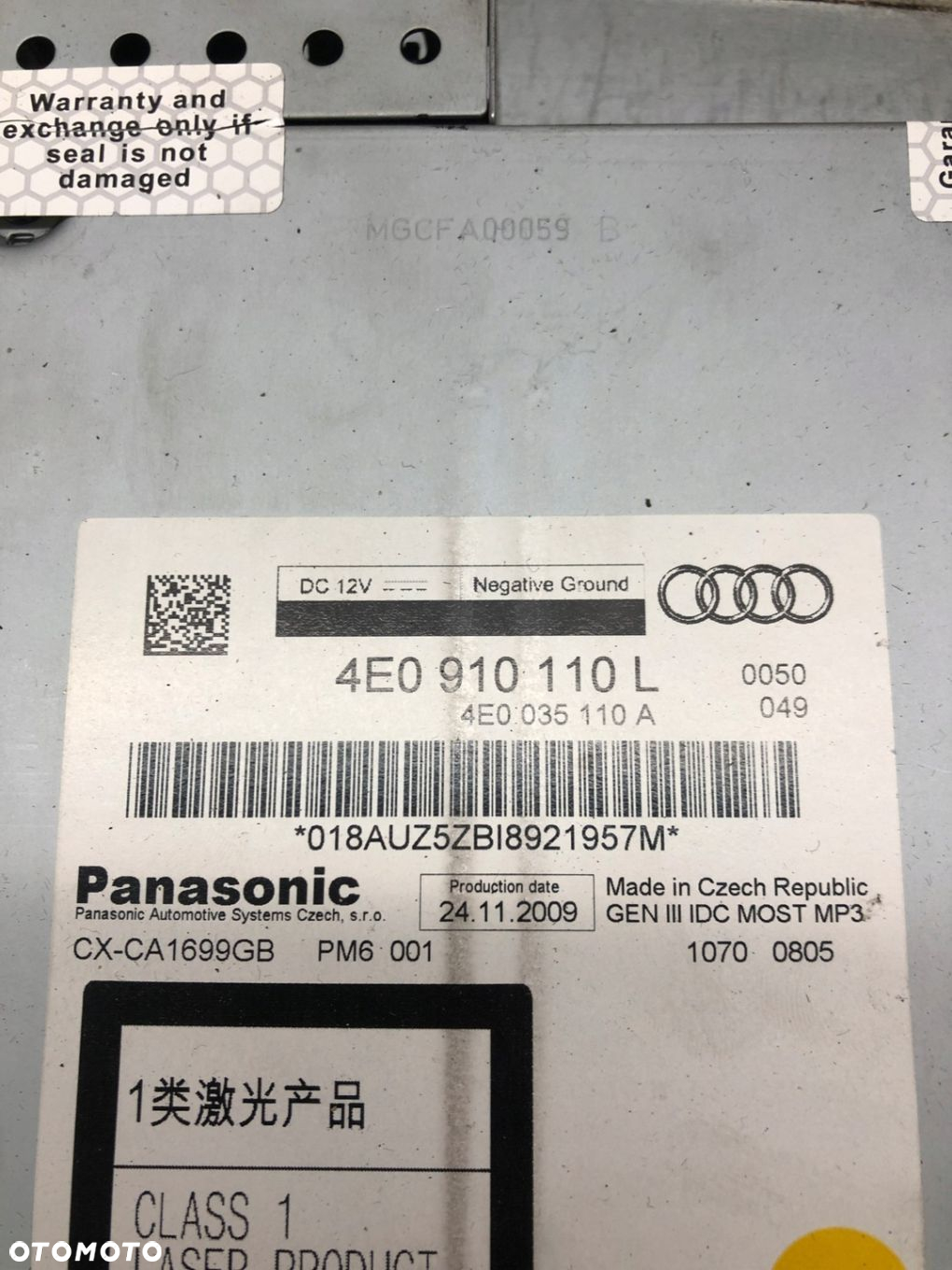 AUDI A4 A6 Q5 4E0910110L ZMIENIARKA PŁYT CD - 5
