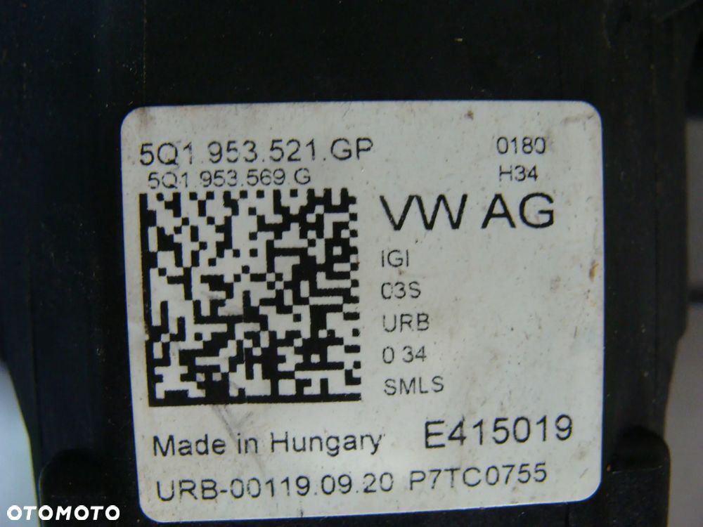 VW SEAT SKODA AUDI MANETKI PRZEŁĄCZNIK ZESPOLONY 5Q1953521GP - 6