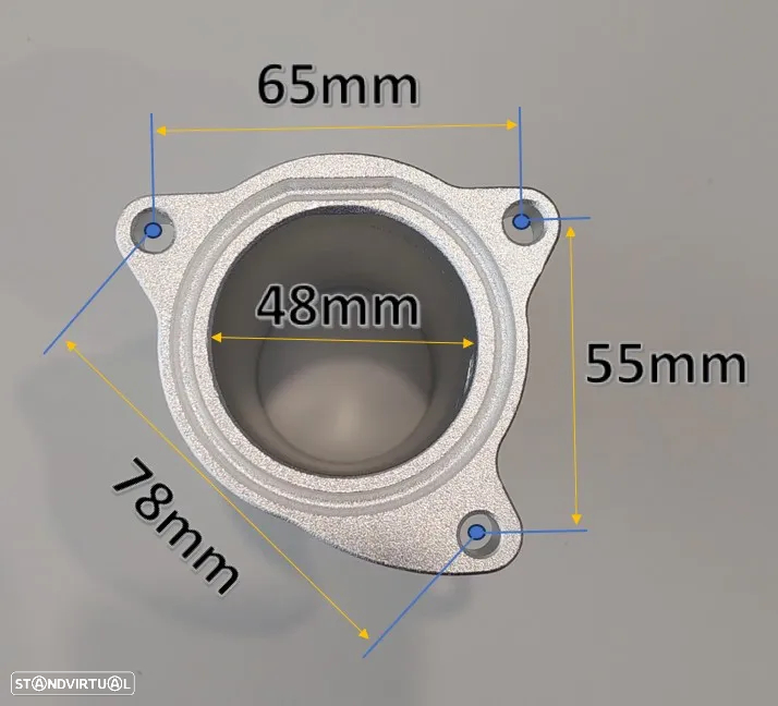 Supressor EGR Motores Grupo VAG 1.4 1.9 TDI PD 75cv 115cv VP 90cv 110cv - 51mm Cinzento - 2