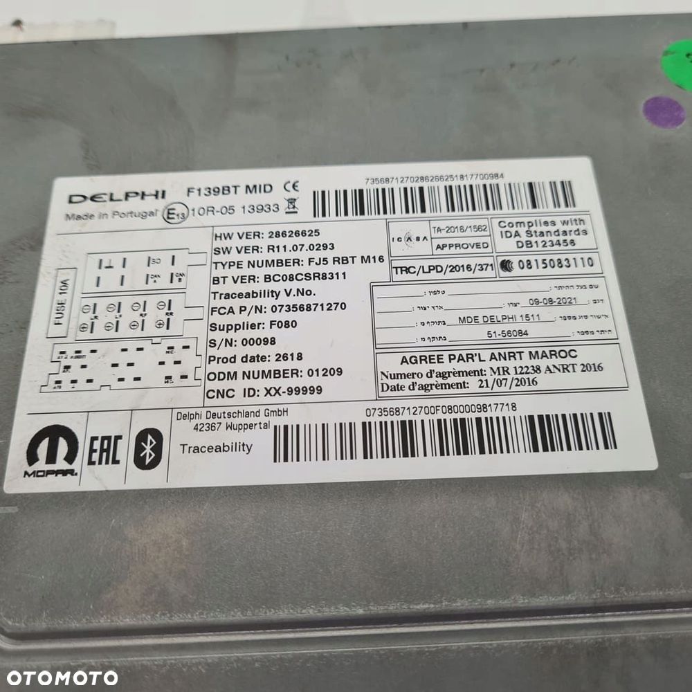radio uconnect bluetooth usb fiat panda iii f139bt - 3