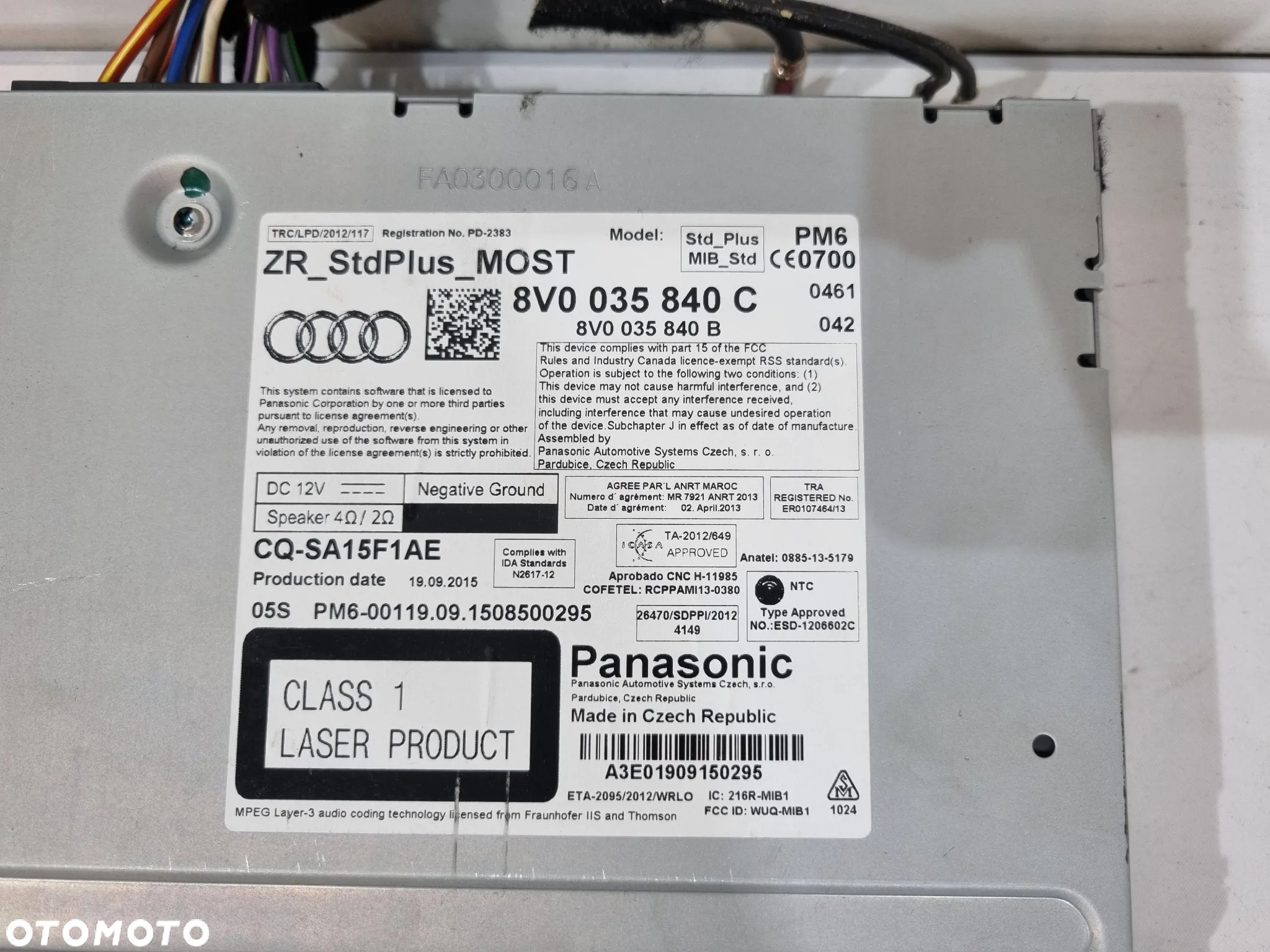 AUDI A3 8V CZYTNIK SSD NAWIGACJI MULTIMEDIA 8V0035840C - 5