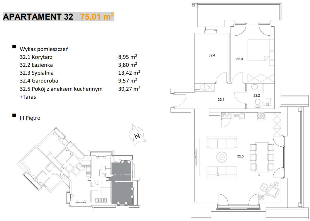 Apartament 75 m² | widok na góry, 2 sypialnie | 2025, Szklarska Poręba - Pełny obrazek: 4/6