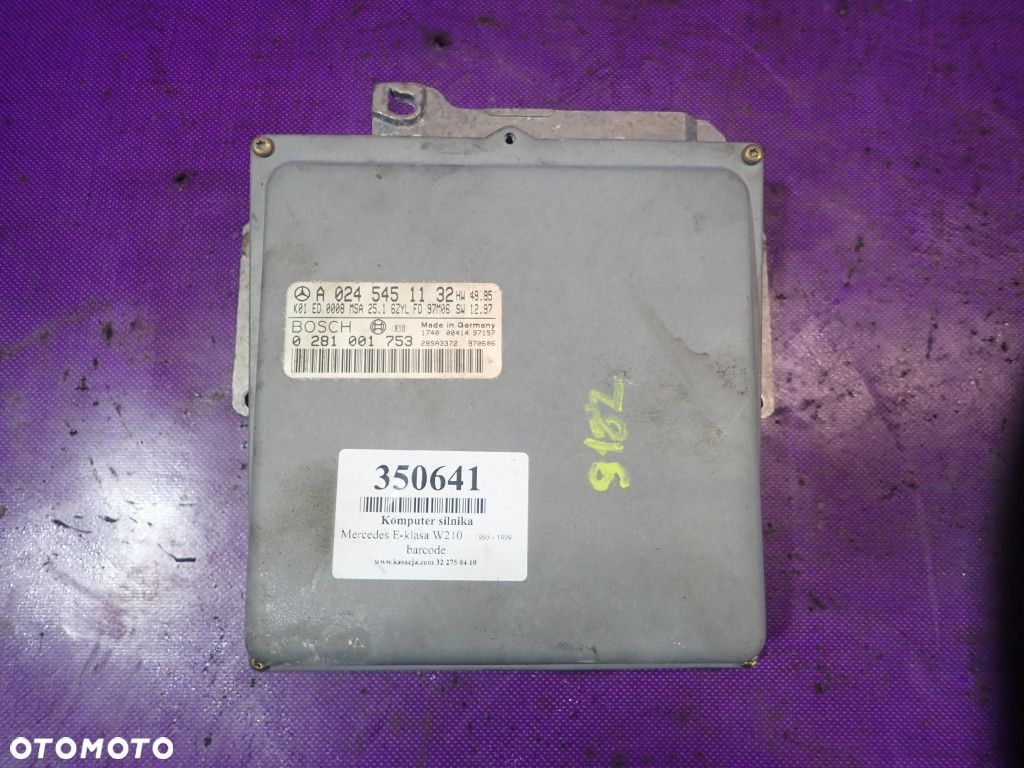 MERCEDES E-KLASA W210 95-99 3.0 KOMPUTER SILNIKA A0245451132 0281001753 - 1