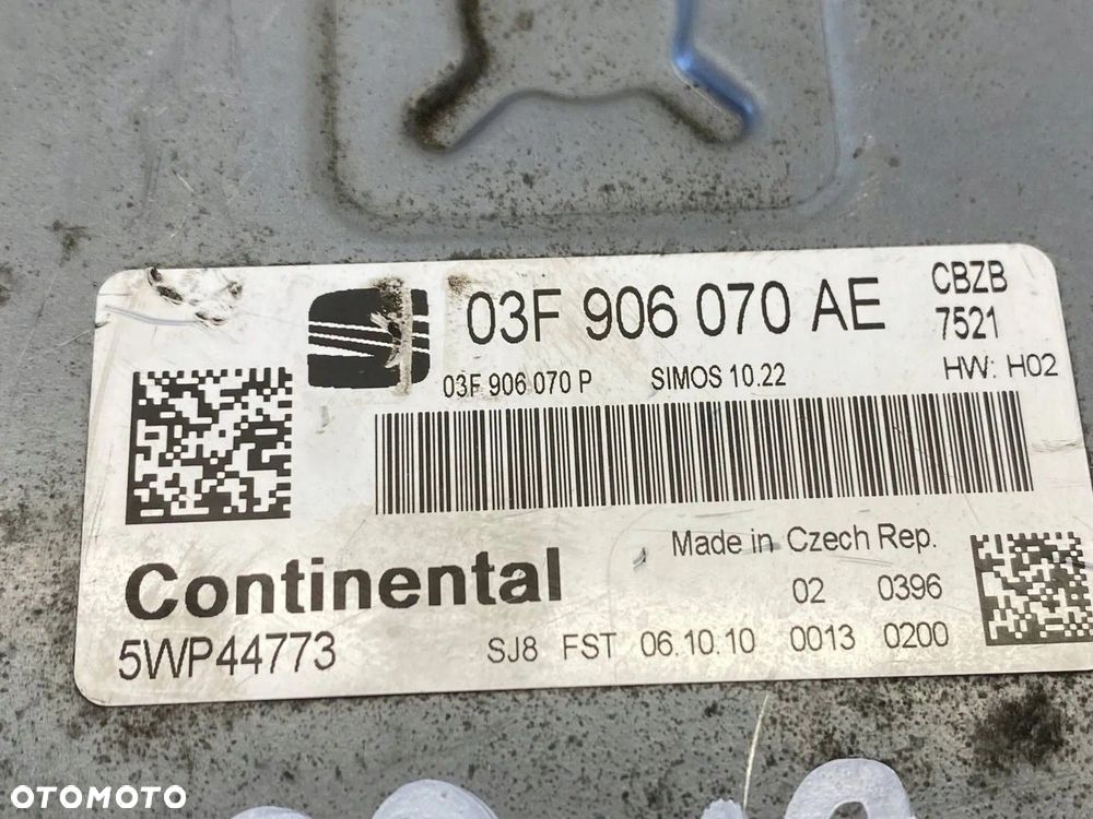STEROWNIK SILNIKA SEAT IBIZA VW POLO 1.2 TSI 03F906070AE 5WP44773 - 11