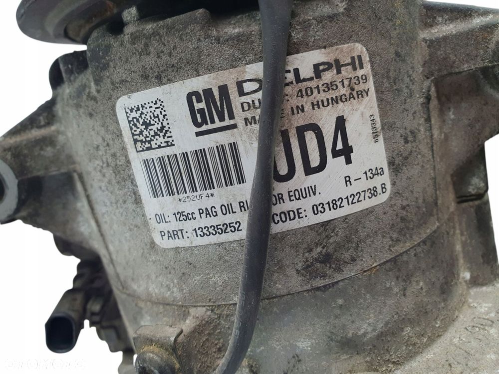SPRĘŻARKA KLIMATYZACJI Opel Insignia 2.0 CDTI kompresor 13335252 UD4 08-17r - 7