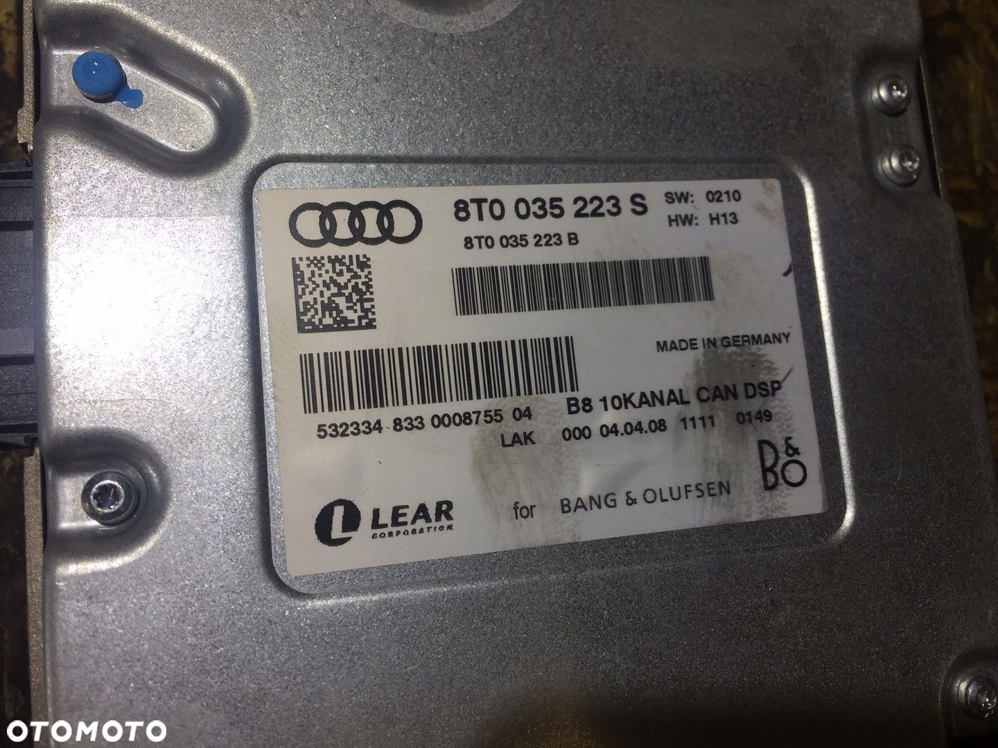 AUDI A4 B8 A5 WZMACNIACZ BANG OLUFSEN 8T0035223S - 9