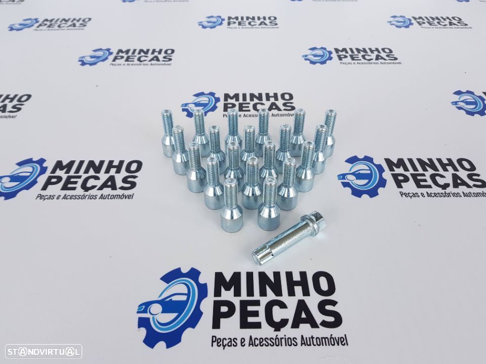 Pernos Aperto Interior Curtos Cinza M14x1.25 - 1