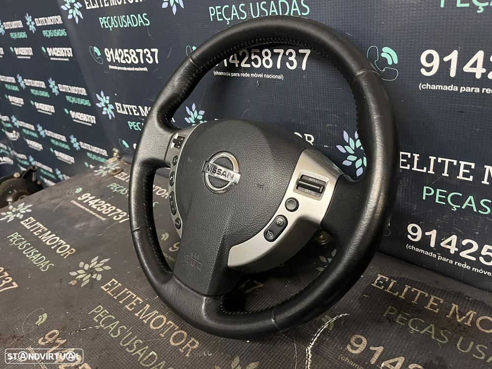 Volante usado pele com airbag NISSAN QASHQAI J10 COMANDOS MULTIFUNÇÕES - 1