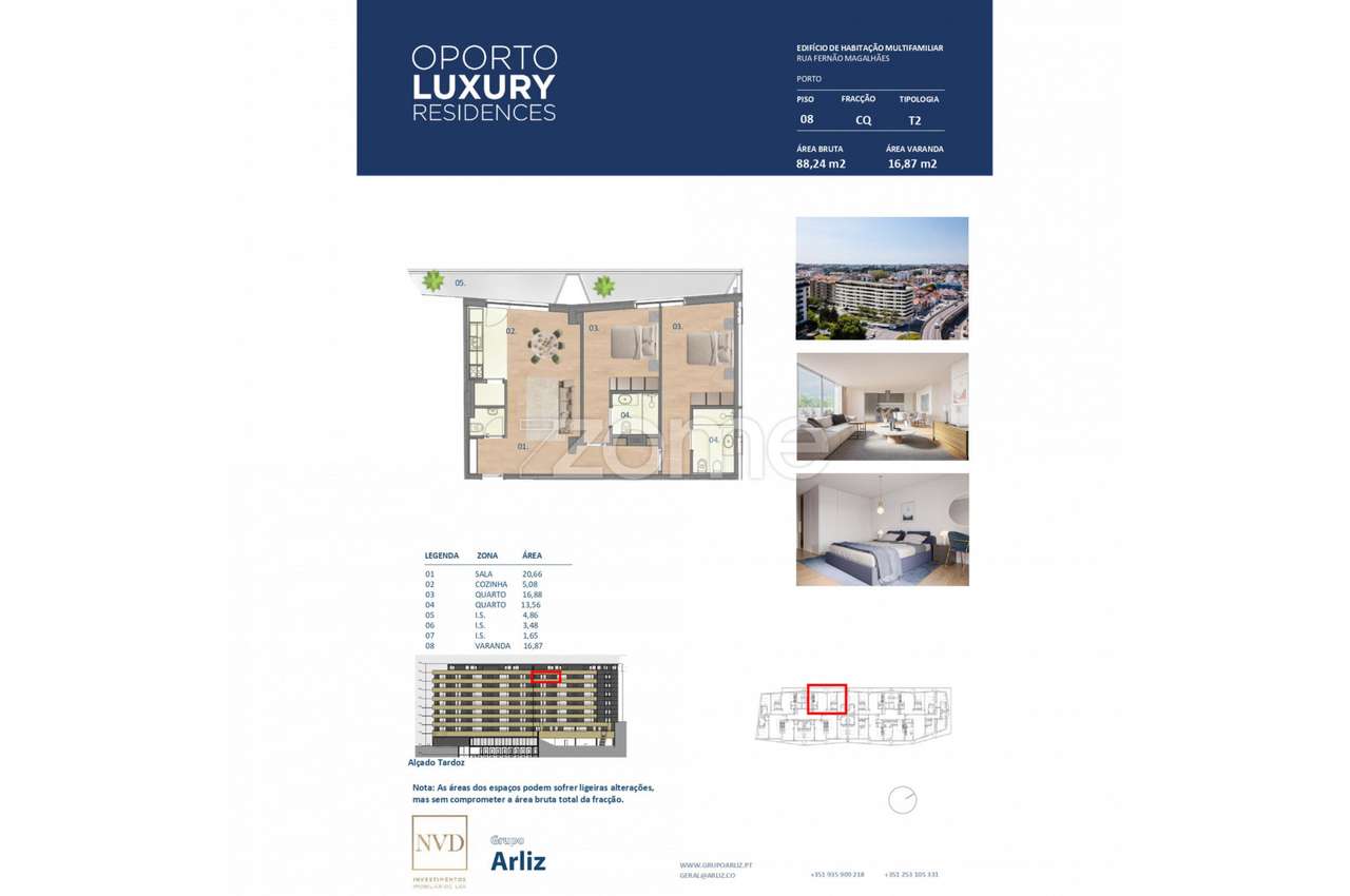 Apartamento T2 novo na Areosa, Paranhos Porto (Fração (CQ) - Grande imagem: 3/15