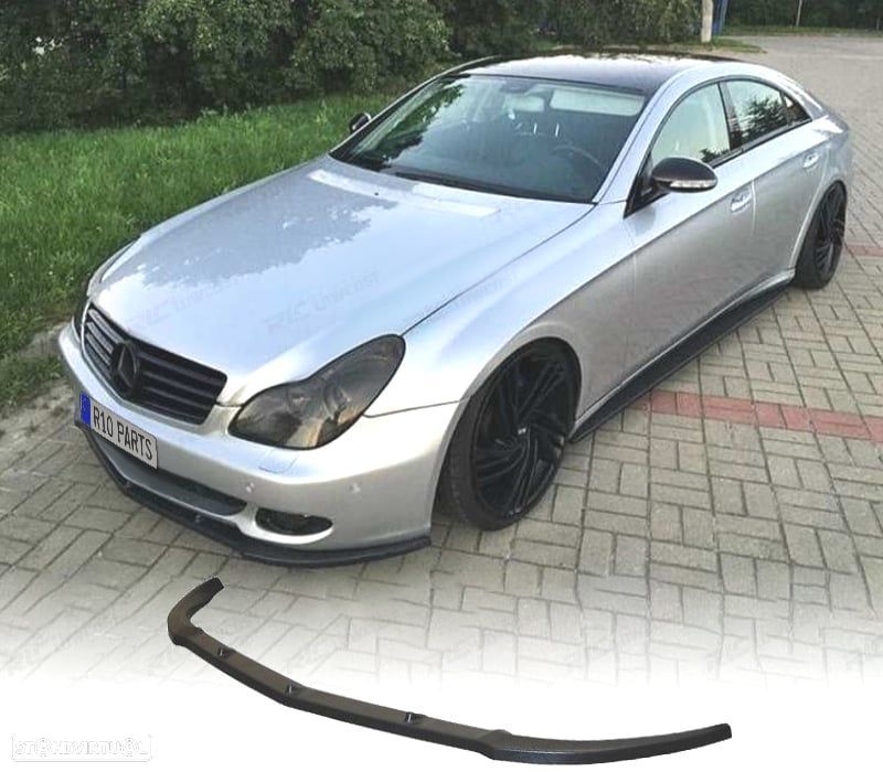 SPOILER LIP FRONTAL MERCEDES CLS W219 PRETO - 1