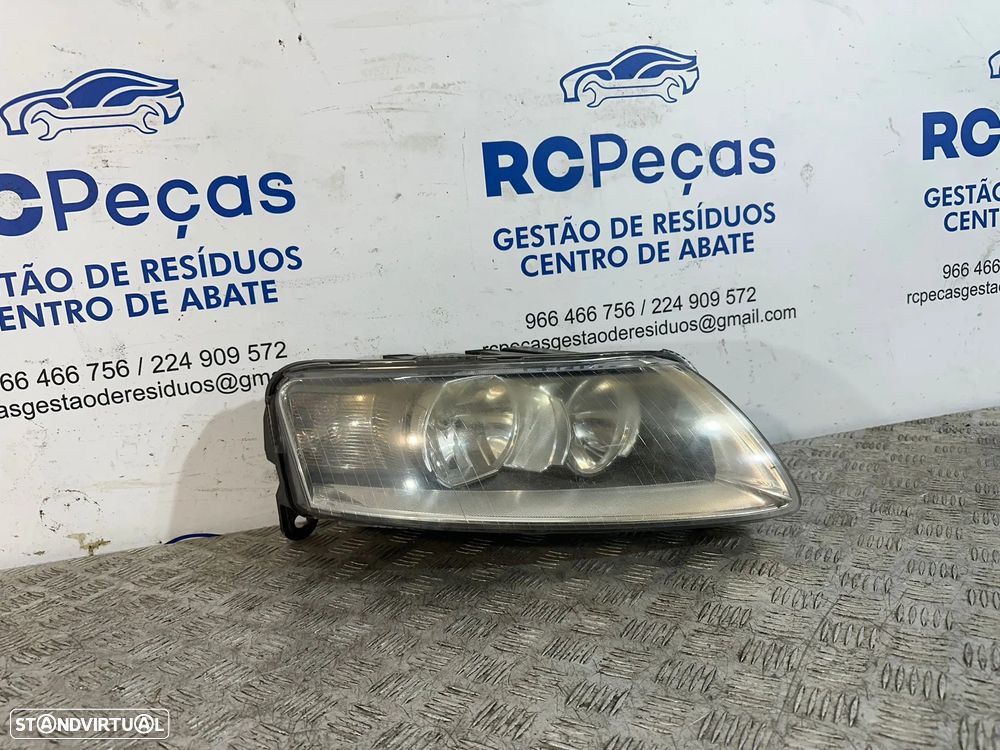 .Conjunto Farol Otica Frente Frontal Direita Esquerda Audi A6 C6 Original - 7