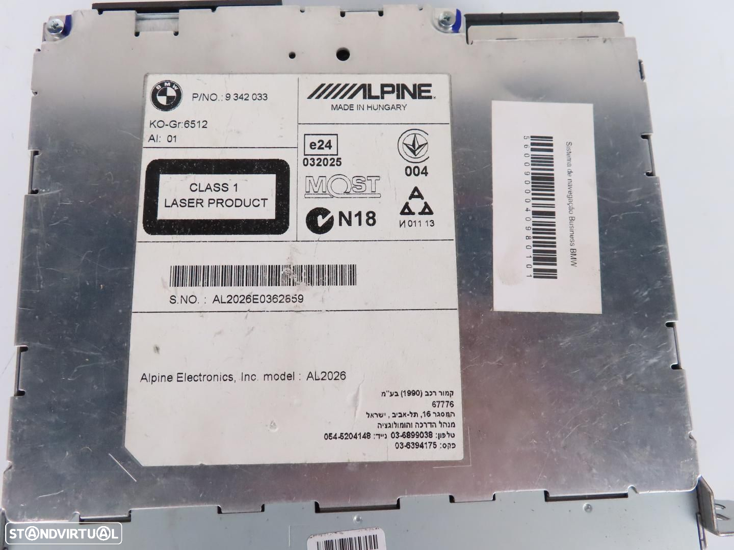 Sistema / Unidade de navegação Business Usado / Original BMW X3 (F25) 6512936410... - 6