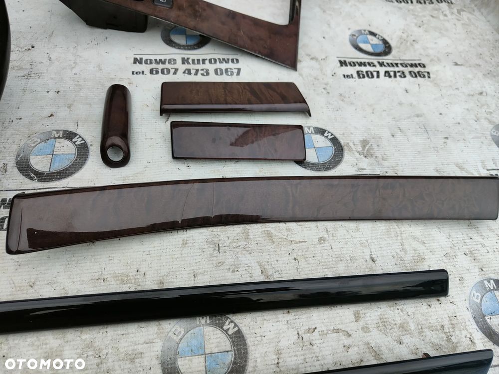 BMW E39 Dekory wnętrza listwy INDIVIDUAL kierownica drewno - 10