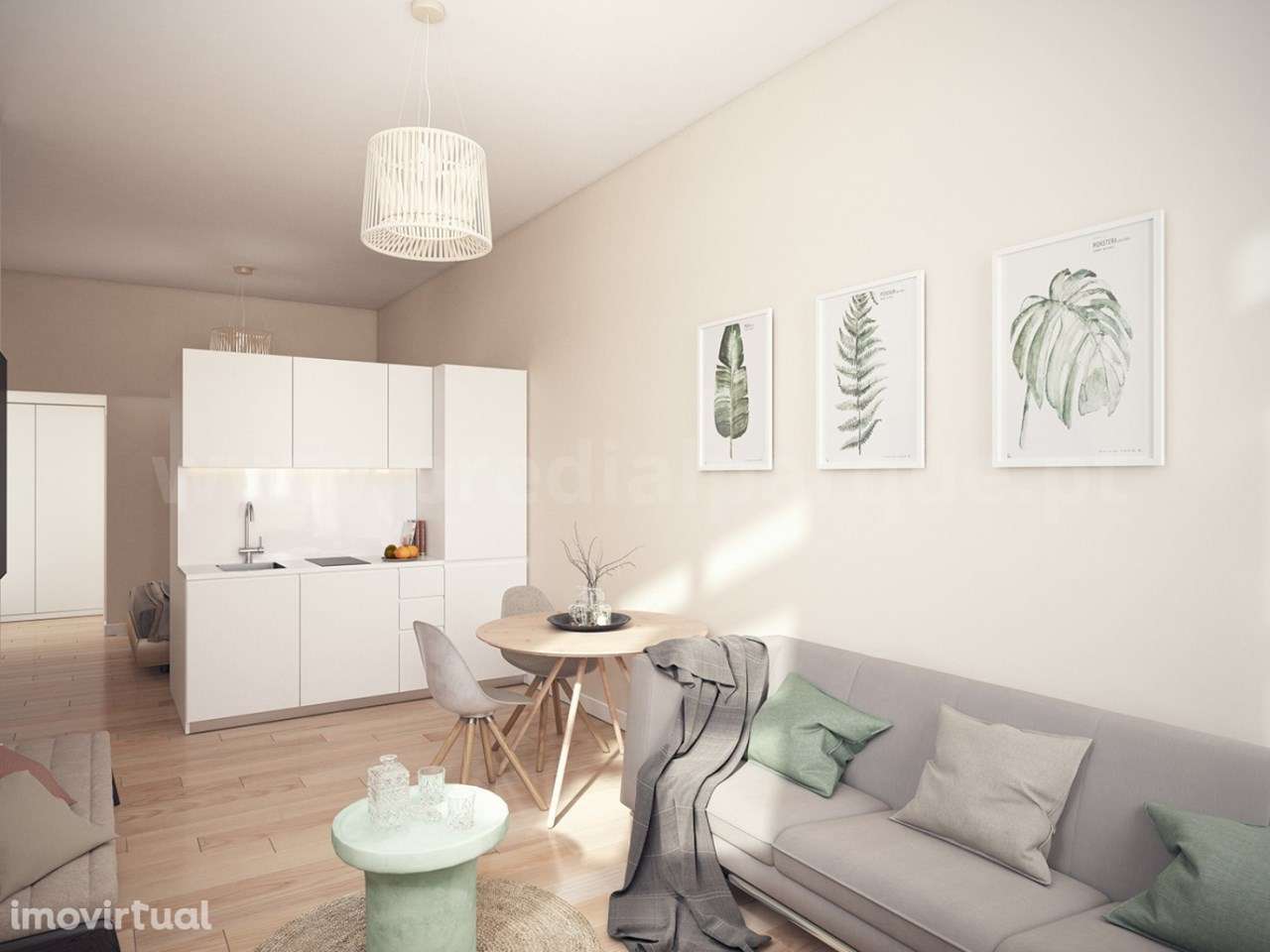 Apartamento T1 Mezzanine com varanda, Campo Lindo - Grande imagem: 2/16