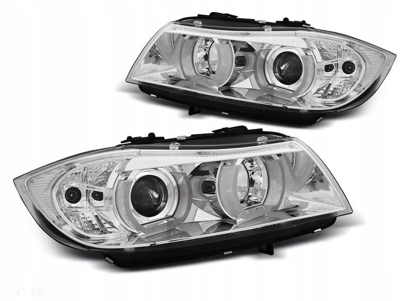Lampy Przednie Bmw E90 E91 05-08 Ringi Chrome - 1