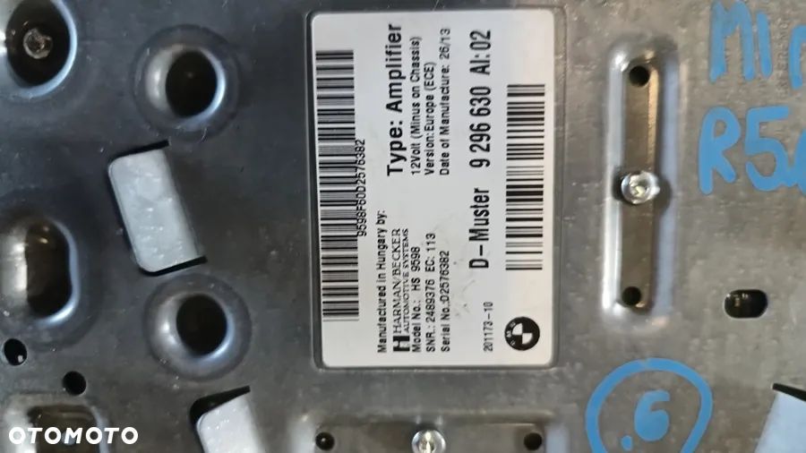 MINI COOPER R56 13r WZMACNIACZ AUDIO 9296630 - 3