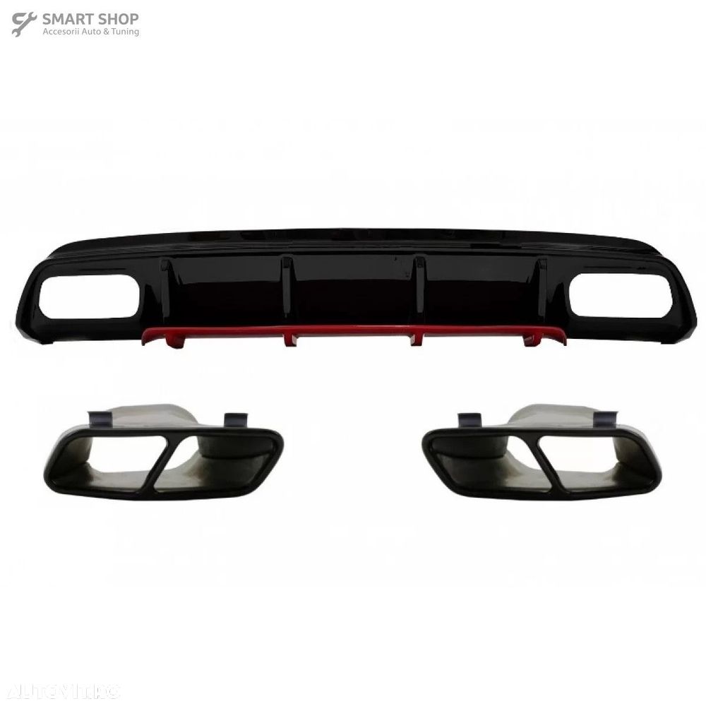 Difuzor Bara Spate cu Ornamente Mercedes A-Class W176 Facelift (2015-2 - 1