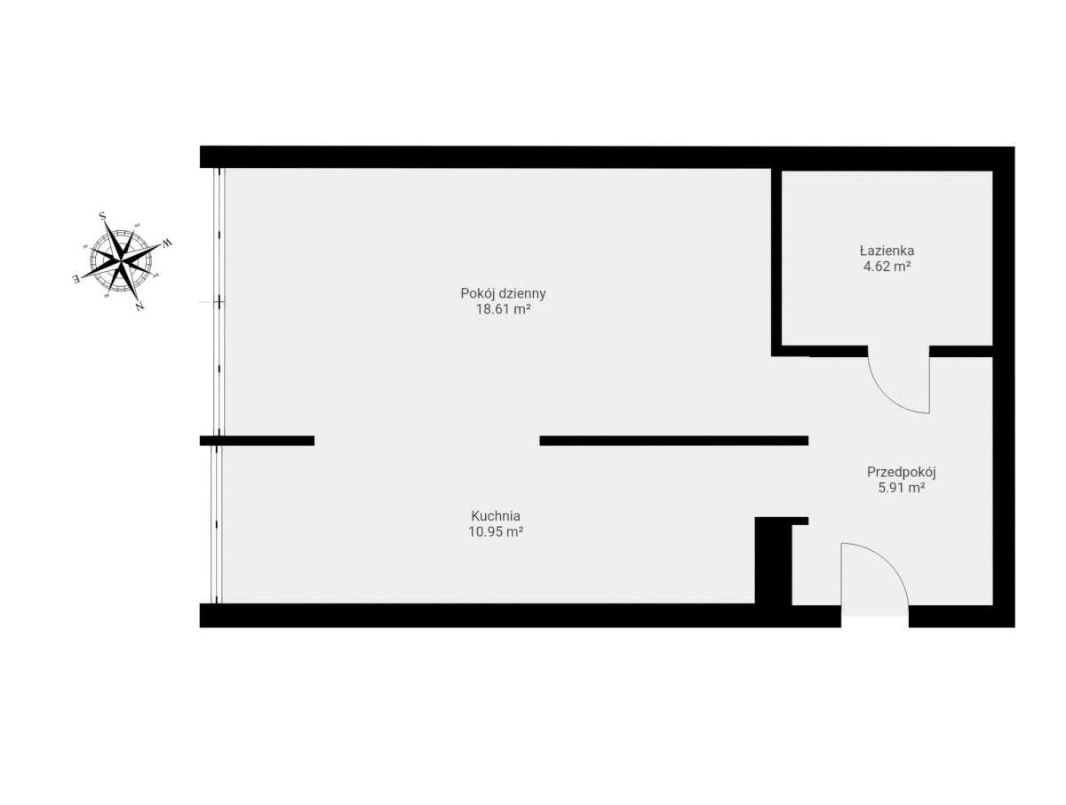 Kawalerka 38 m² | wysoki parter | Powiśle