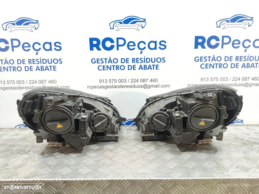 Conjunto Farois Otica Frente Frontal Xenon Originais Mercedes Benz  Class C W204 Facelift - 7