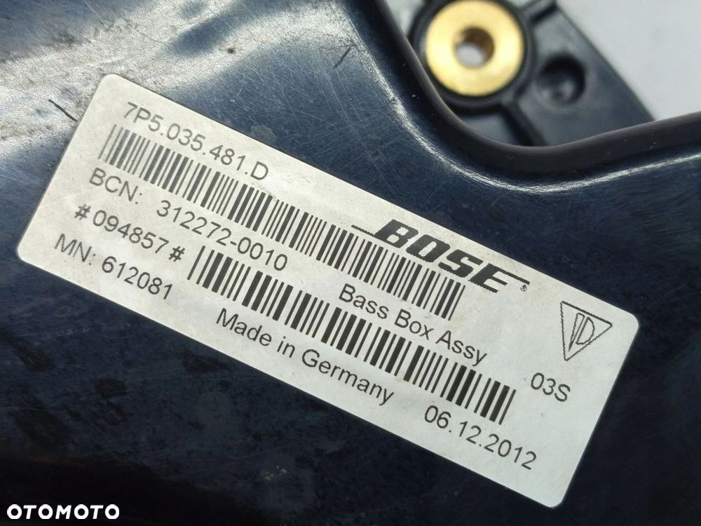 PORSCHE CAYENNE 7P5 SUBWOOFER TUBA BOSE 7P5035481D - 5
