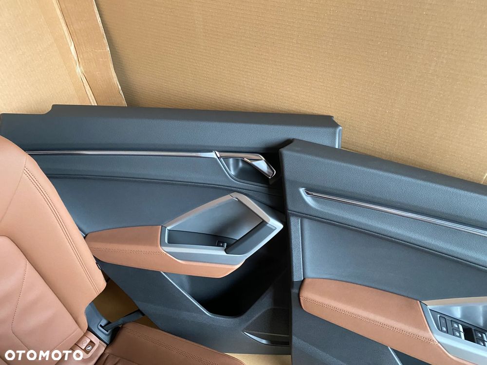 Audi Q3 83A kompletny środek Fotel fotele kanapa skóra boczki brązowe 32km - 12