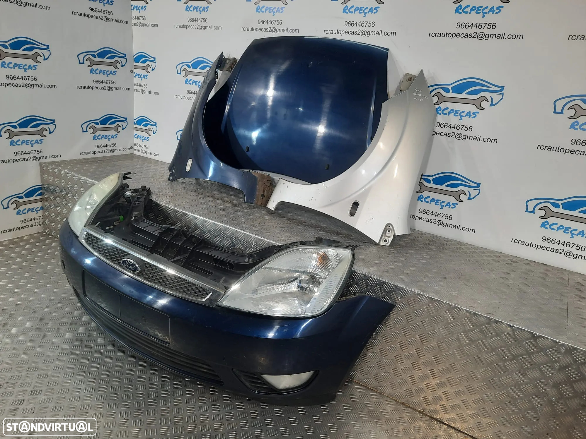 FRENTE COMPLETA FORD FIESTA V 5 MK5 CAPOT PARACHOQUES GUARDA-LAMAS OTICAS RADIADOR VENTILADOR FRENTE FIBRA REFORÇO - 2