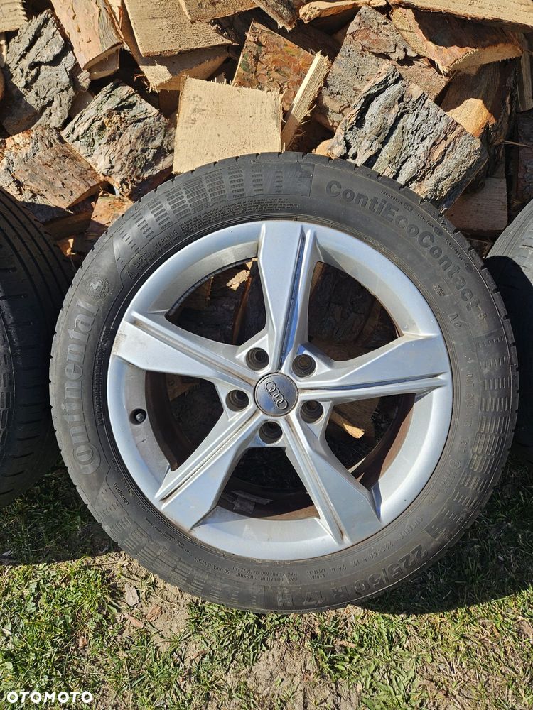 Alufelgi 5x112 R17 z oponami letnimi 225/50 otwór 66,6 - 2