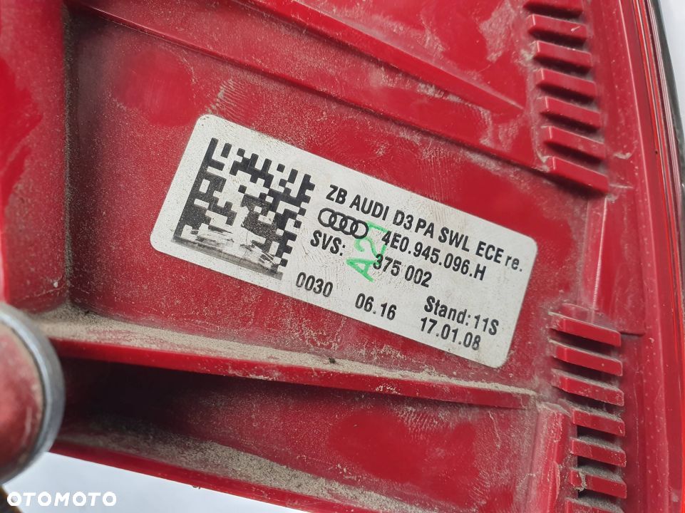 LAMPA PRAWA TYŁ AUDI A8 D3 II LIFT 4E0945096H - 5