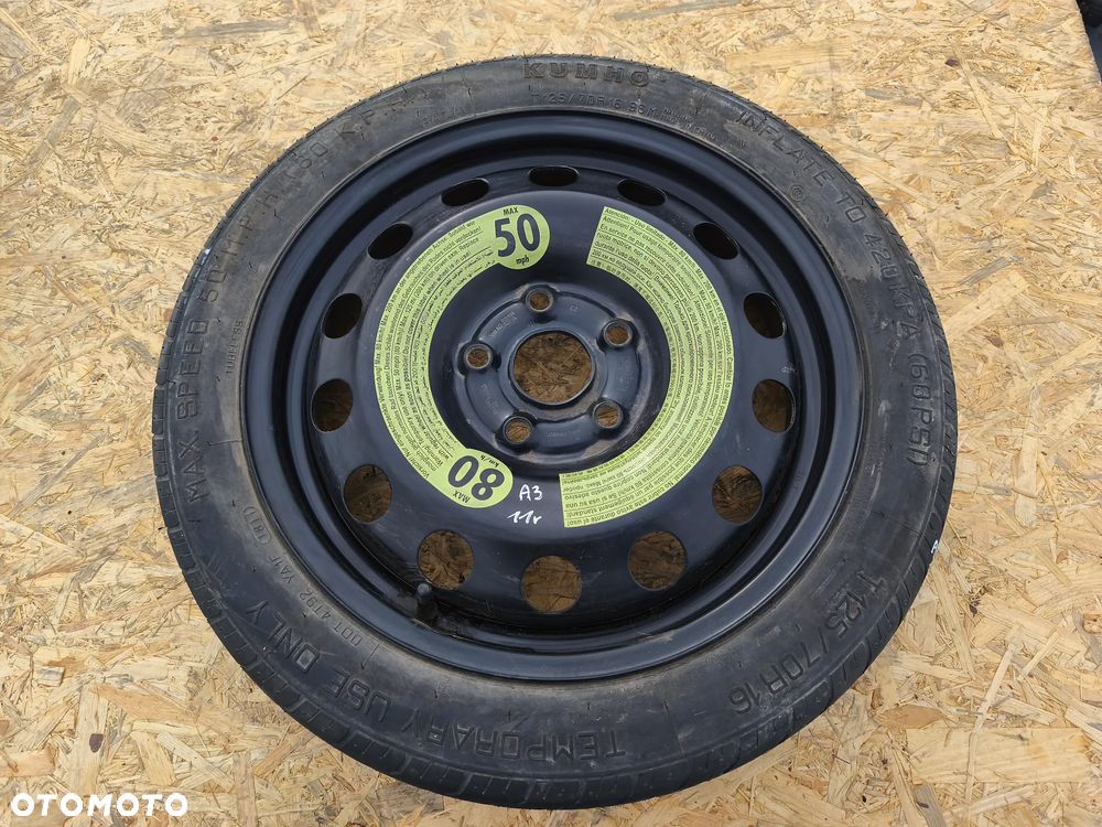 KOŁO DOJAZDOWE ZAPASOWE 125/70R16 CALI 5X112 AUDI VOLKSWAGEN SEAT - 1