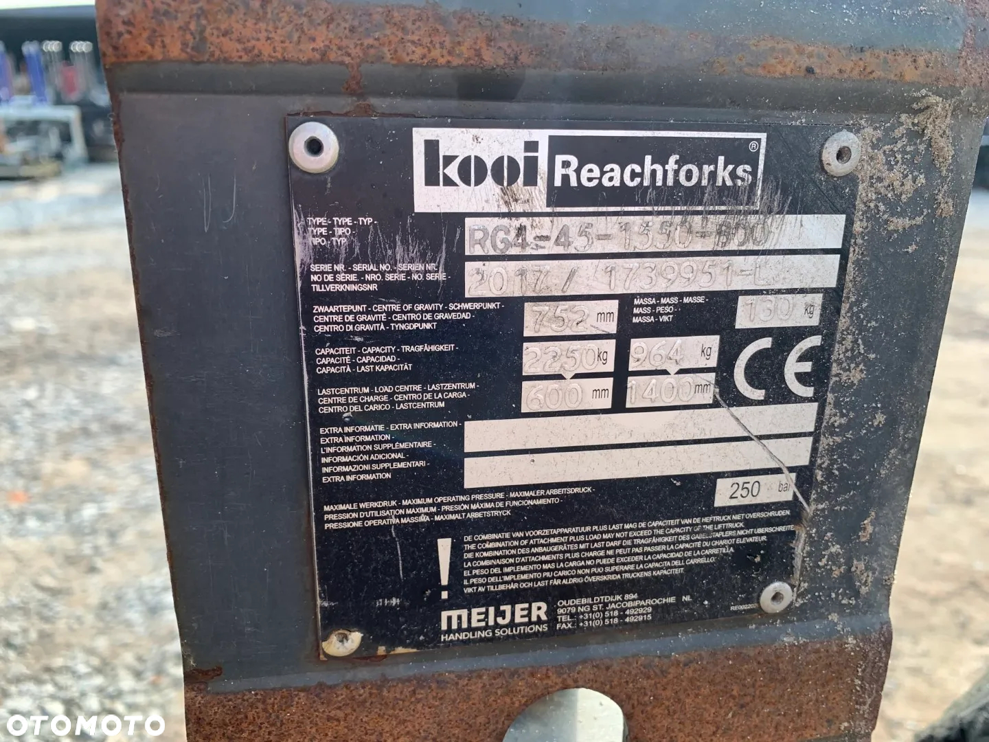 Widły teleskopowe Kooi RG4-45-1550 ID OS1266 - 4