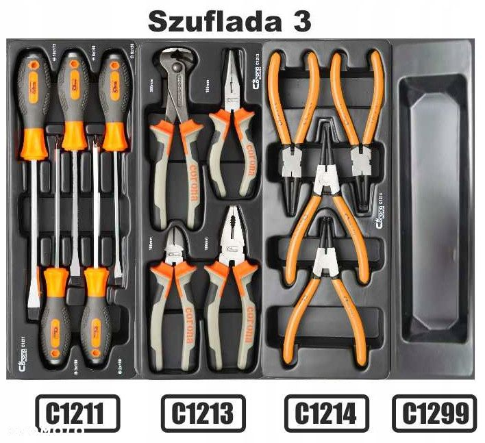 WÓZEK NARZĘDZIOWY 253e SZAFKA C1271 CORONA KLUCZE - 6