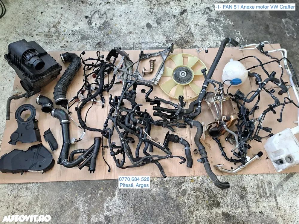 -1- Anexe motor VW Crafter 2.0 tdi 2019 carcasa filtru aer debitmetru furtun admisie intercooler lichid racire set capace protectie distributie electrovalva - 1